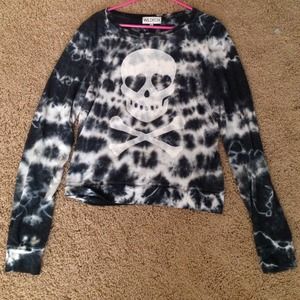 Tie dye skull sweater