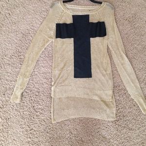 UNIF gold cross sweater