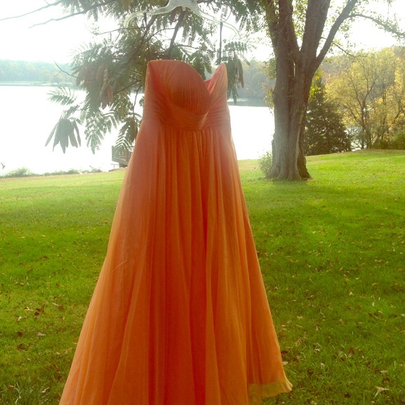 Orange prom dress