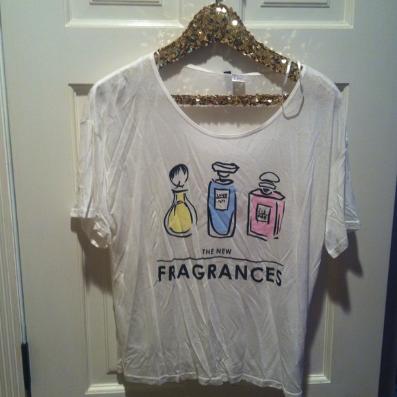 HM shirt with cute Fragrances printed