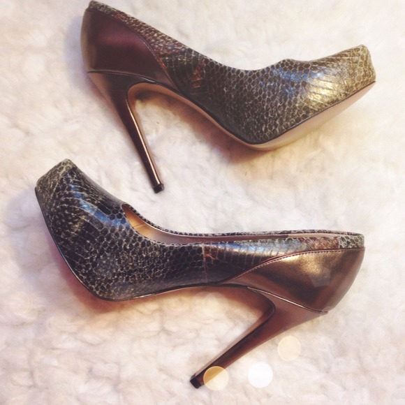 BCBGeneration Shoes - BCBGeneration Python and Bronze Heels