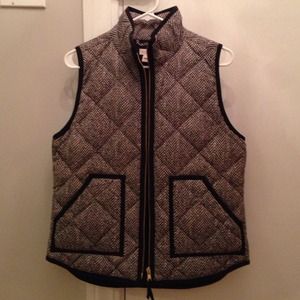 j crew factory herringbone puffer vest