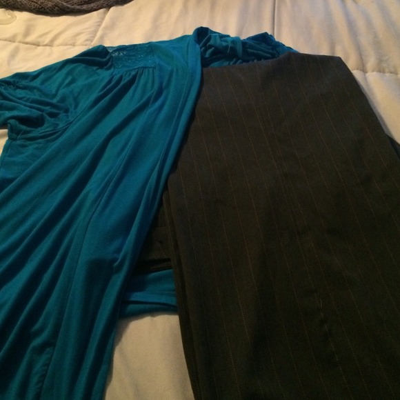 Pants and cardigan. These have to go!