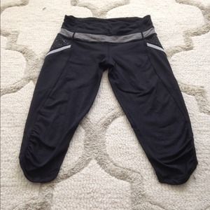 Lululemon Black Crop Pants with Rushing
