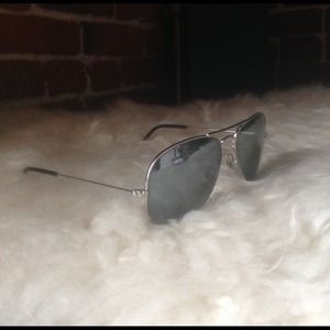 Ray-ban aviator RB3025 large mirrored silver