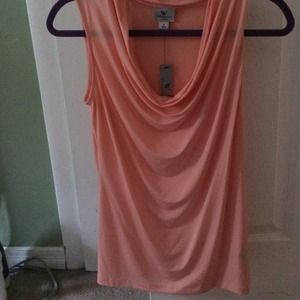 Sleveless salmon/ light pink shirt