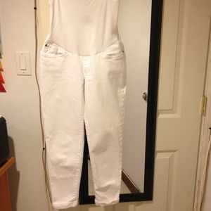 Maternity white jeans