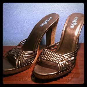 Tribeca Gold Peeptoe Sandal