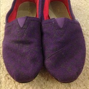 TOMS Classic Women's Purple Houndstooth