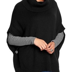 Funnel neck poncho.