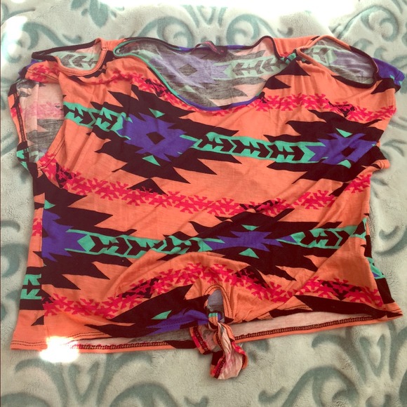 Aztec top with shoulder cut outs