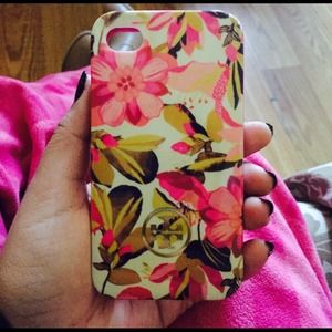 Pink Tory Burch iPhone 4S case