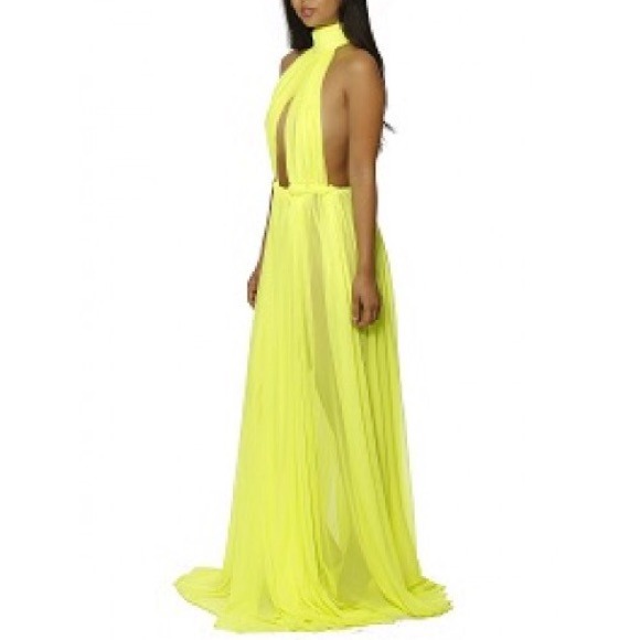 !♥️!!!!!!!!SOLD!!!!!!!!!♥️Yellow sheer maxi dress - Picture 1 of 2