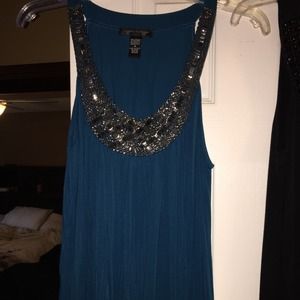 Teal dress tank.