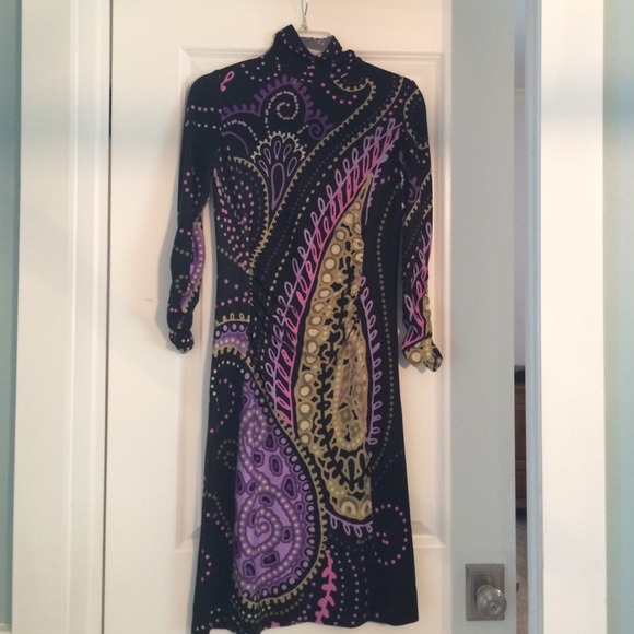 Etcetera long sleeve rayon dress size 2