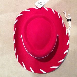 Red cowgirl hat never worn