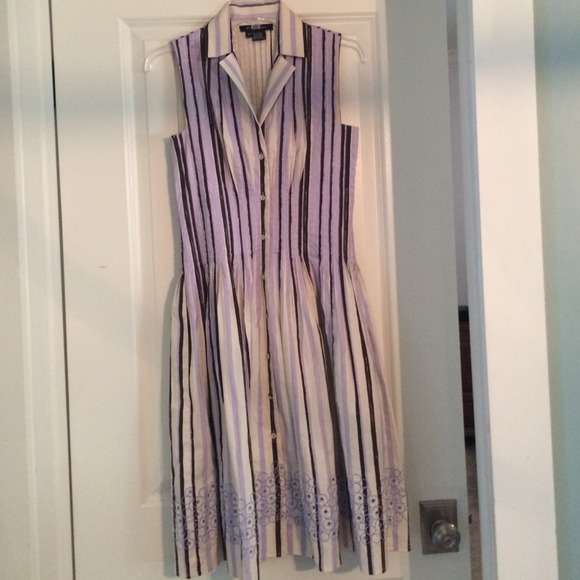 Etcetera sleeveless striped dress size 0