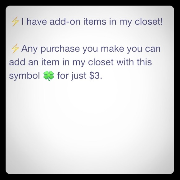Add-on Items!