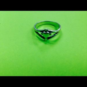 James Avery cross with Heart ring