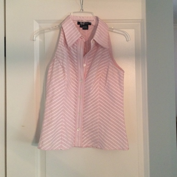Etcetera sleeveless pink cotton top size 2
