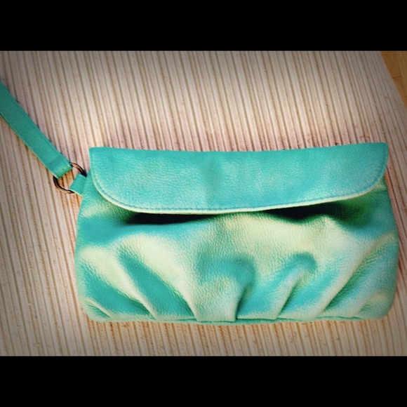 Mint Green Wristlet Clutch