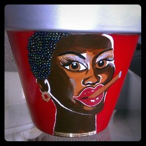 Hand Painted Clay Pot