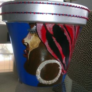 Hand Painted Clay Pot