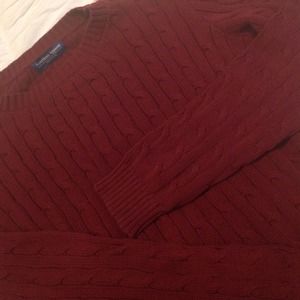 American apparel maroon cable knit sweater