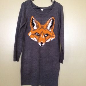 FOX SWEATER DRESS