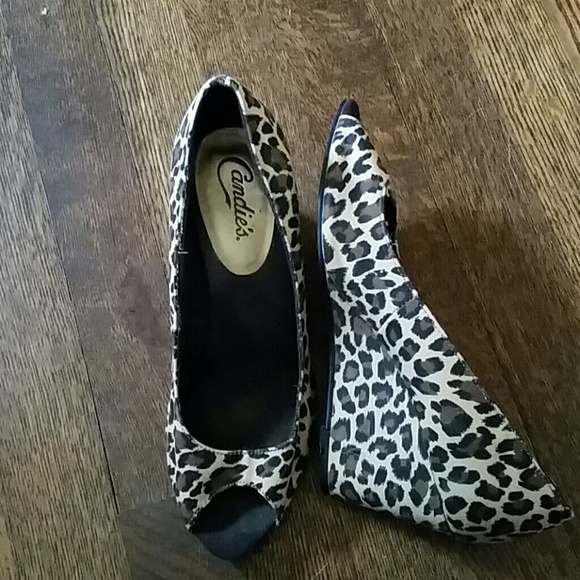 Candies Leopard print wedge