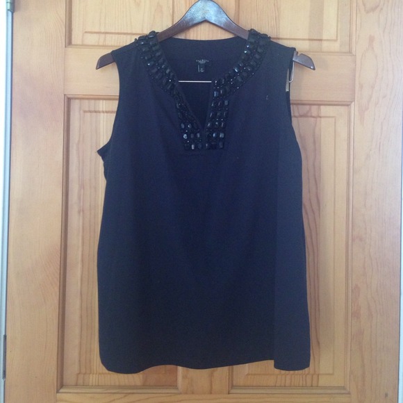 Talbots Sleeveless Beaded top