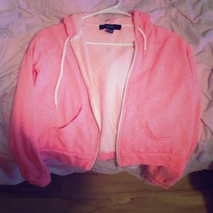 Forever 21 cropped zip up hoodie