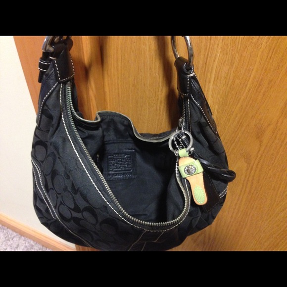 Small black coach purse