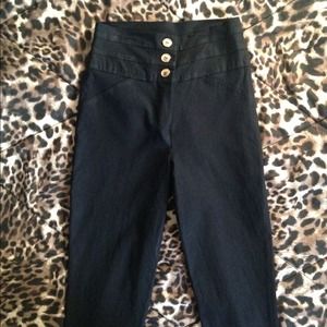 High waisted black jeans