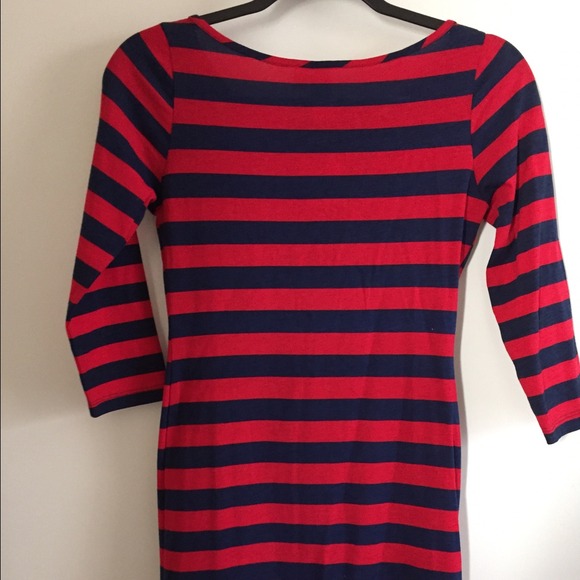 NWOT FORM FITTING STRIPPED DRESS - Picture 2 of 4