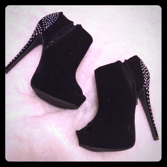 Black Suede Booties