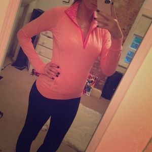 Pink Quarter Zip Workout Jacket