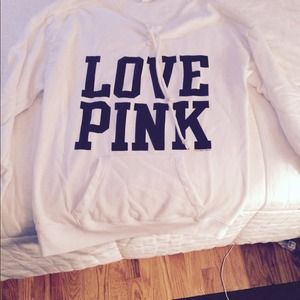 White PINK VS boyfriend sweatshirt