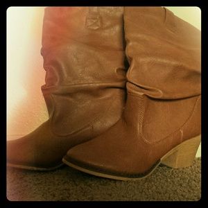 Brown boots from wet seal