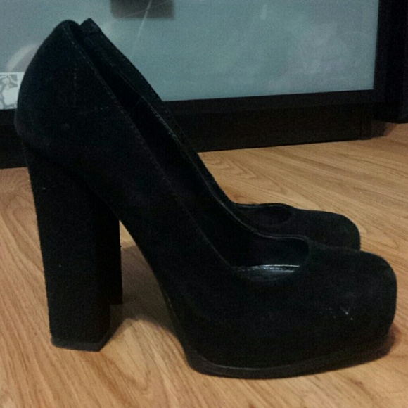 Black platform heels