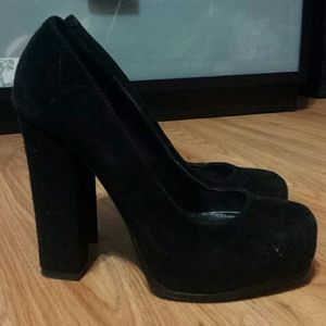 Black platform heels