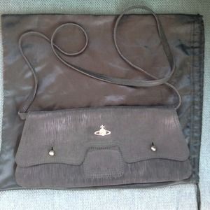 Vivienne Westwood green leather purse.