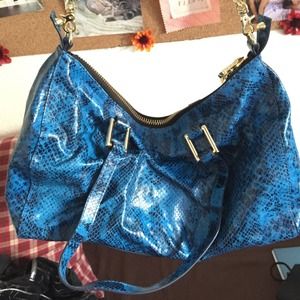 Blue snake skin juicy couture handbag. Brand new!