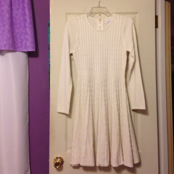 Knitted White Dress