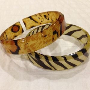 Aldo Cheetah & Zebra print bracelets