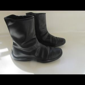 Prada Black Leather Ankle Boot - size 6 1/2