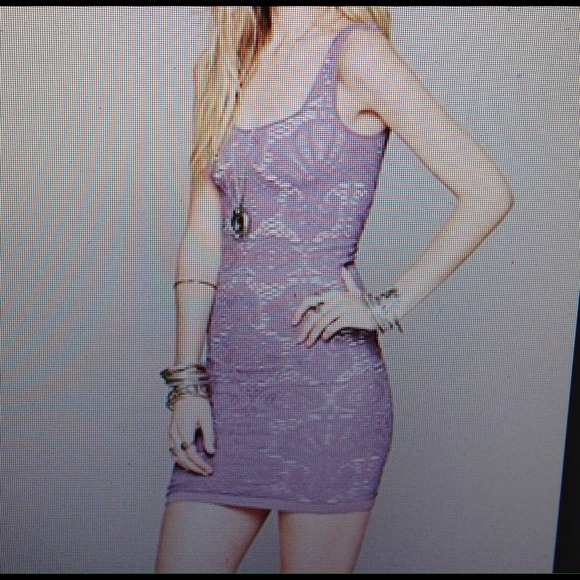 Free people lace body con dress