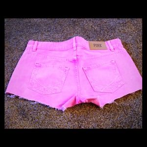 Victoria Secret Denim Hott Pink Shorts