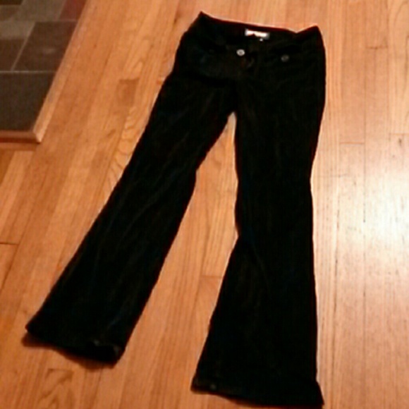 Black velour pants