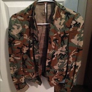 Free People Camo Blazer